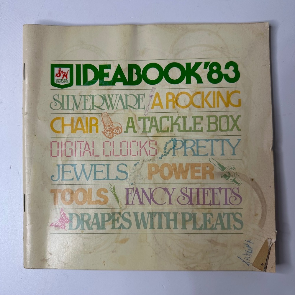 Vintage 1983 SH Green Stamps Ideabook 83 Catalog 88 with 3 Saver Cards Epcot